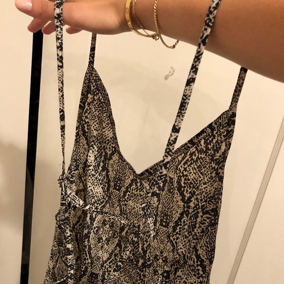 Python Slip MiniDress w/ Open Back - Picture 2 of 4